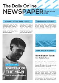 News articles make up the bulk of newspapers and online news organizations. Free Editable Newspaper Templates Flipsnack