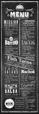 Menu Taco Del Sol Chalkboard Menu Chalk Menu Chalkboard