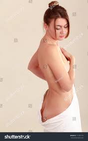Pensive Woman Naked Wearing Only Towel Stock Photo 121391719 | Shutterstock