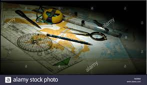 Navigation Tools And Nautical Chart Stock Photo 955746 Alamy