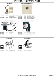 thermostats v oem for specific heaters broan 170 series