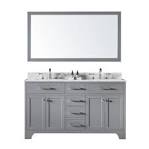 Grey double sink vanity