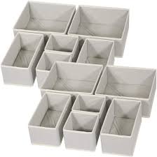 The best part is that it is stackable which means it will not take up much space. Amazon Com Diommell 12 Pack Foldable Cloth Storage Box Closet Dresser Drawer Organizer Fabric Baskets Bins Containers Divider For Baby Clothes Underwear Bras Socks Lingerie Clothing Grey 444 Home Kitchen