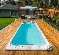 Swim Spas Durham Hot Tub Pool Supply Store Backyard Spa Backyard Pool Swim Spa Landscaping