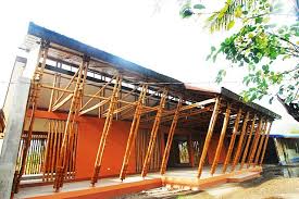 First Full Bamboo School In Philippines Stands Up To Tough Stormwinds Bamboo House Design Bamboo Architecture Bamboo Structure