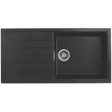 Set the composite sink face down on a sawhorse. Bristan Quartz Resin Composite Kitchen Sink Reversible Drainer Black 1 Bowl Left Or Right Handed 1000 X 500mm Sinks Screwfix Com