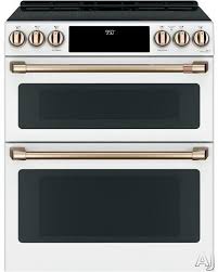 Cafe 30 Inch Double Oven Electric Range With Gourmet Guided Cooking Wi Fi Connect And More Double Oven Electric Range Electric Double Oven Double Oven Range