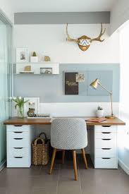 Simple And Bright Minimal Office Decor Absolutely Great Home Office Organicmodern Rocks Spaces In 2020 Ikea Storage Cabinets Home Office Decor Home Office Space