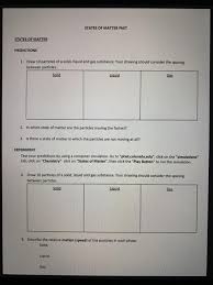 Five factors typically affecting the rates of chemical reactions will be explored in this section: States Of Matter Phet States Of Matter Predictions 1 Chegg Com