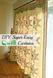 Super Easy Way To Make Quilt Curtains Quilted Curtains Diy Curtains Easy Quilts