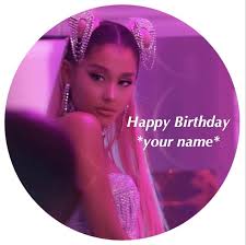 Another year around the sun n she still wearing these f***ing ears, she wrote in the caption, referencing her iconic bunny ears from her dangerous woman era. Home Furniture Diy 12 X Have An Grande Birthday Ariana Grande Cake Toppers Edible Pre Cut Globalgym Parsberg Com