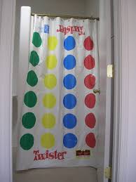 Recycled Twister Mat Shower Curtain Twister Mat Cool Shower Curtains Upcycle Projects