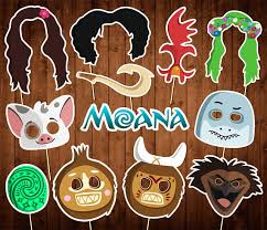 Birthday Photo Booth Props Printable Pdf Moana Photo Booth Props Printable Pdf Moana Birthday Party Moana Birthday Moana Birthday Party Supplies Moana Party