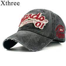 Xthree Washed Cotton Retro Baseball Cap For Men Fitted Cap Snapback Hat For Women Gorras Casual Casquette Embroidery Letter Cap In 2021 Casual Cap Womens Baseball Cap Hats For Women
