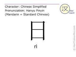 English Translation Of 日 Ri Ri Day In Chinese English Translation Pronunciation English Chinese