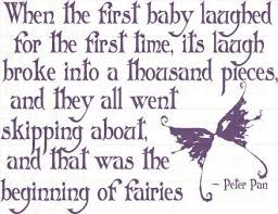 When The First Baby Laughed Wall Decal Words Peter Pan Peter Pan Nursery