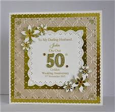 Wedding Anniversary Card For Wife Husband Mum Dad Friends Etc Etsy Golden Wedding Anniversary Card 50th Wedding Anniversary Card Box Wedding Anniversary Cards