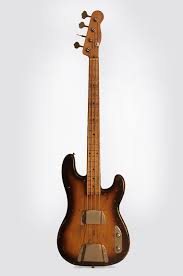 Fender Precision Bass Model Solid Body Electric Bass Guitar 1955 Made In Fullerton California Serial 7217 Two Tone Sunburst Lac Guitar Bass Guitar Bass