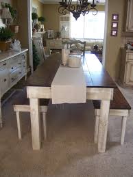 Rustic Homemade Farm Style Dining Room Table With Benches Farmhouse Dining Room Table Farmhouse Dining Farmhouse Dining Room Set