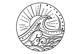 Download Ocean Wave Mandala Style Svg Cut File By Creative Fabrica Crafts Creative Fabrica PSD Mockup Templates