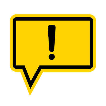Señal De Advertencia De Peligro En Un Bocadillo, Ilustración Vectorial Ilustraciones svg, vectoriales, clip art vectorizado libre de derechos. Image 107310207