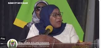 She becomes the first female president in tanzania and east africa. F7hyfz7oxd7wvm
