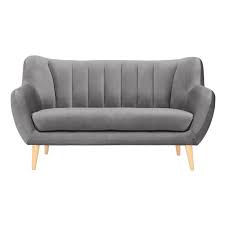 Sapin, panneaux multiplis et aggloméré, enrobage polyuréthane expansé recouvert d'une housse 100 % polyester composition : Motivhome Canape Fixe 2 Places Borg Tissu Gris L 152 X P 75 X H 82 Cm Achat Vente Canape Sofa Divan Cdiscount
