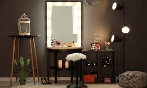 Dressing tables are design in such a way that one can sit while dressing and grooming oneself the soft and warm glow of light highlights the dressing area and stand itself. 7 Dressing Table Lighting Ideas For Your Home Design Cafe