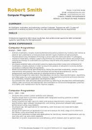Create a perfect resume with our online curriculum vitae maker in just a few steps. Computer Programmer Resume Samples Qwikresume