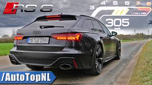 2020 Audi Rs6 C8 0 305km H Acceleration Top Speed Exhaust Sound By Autotopnl Youtube