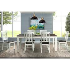 Storable surfaces for a larger crowd. Elements International Kayla 7 Piece Dining Table And Chair Set Zak S Home Dining 7 Or More Piece Sets