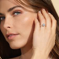 Round Cut Lily Diamond Engagement Ring 14kt White Gold (Setting Price) by with Clarity