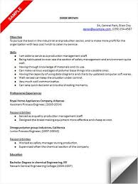 Never underestimate the value of a cv. Process Engineer Resume Sample Free Resume Samples Process Engineering Engineering Resume