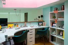 Small space home offices storage decor better homes gardens. Small Home Office Ideas For Two Working From Home Together