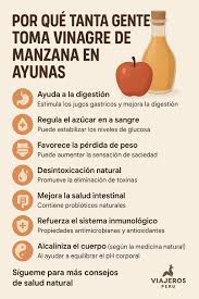 Viajeros - Razones por las que tantas personas toman vinagre de manzana en  ayunas: 1. Ayuda a la digestión • Estimula los jugos gástricos y mejora la  digestión. • Puede aliviar la