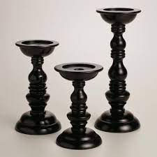 • small and medium hold a pillar candle 4 diameter, 4.5 high (sold separatel… Harrison Black Pillar Candle Holders Candle Holders Black Pillar Candles Black Candle Holders