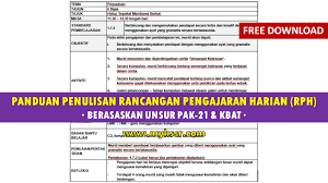 Maybe you would like to learn more about one of these? Panduan Penulisan Rph Berasaskan Unsur Pak 21 Kbat Mykssr Com