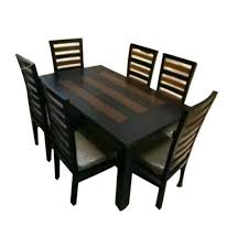 Dark brown solid wood dining table. Siddipet Furniture Black And Brown Restaurant Dining Table Set Rs 20000 Set Id 21180846562