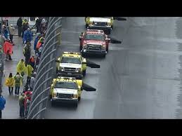 Air titan track drying trucks drive on the track during a rain delay before the start of the nascar cup series auto race, sunday, june 10, 2018, in brooklyn, mich. Nascar Has A Window Track Drying Has Begun Youtube