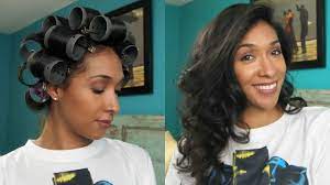 Keep going till you've covered your whole head and all the curls cool. Curly To Straight Hair Roller Set Youtube