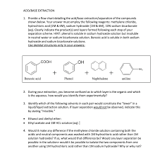 Solved Acid Base Extraction Provide A Flow Chart Detailin