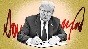 Donald Trump writing a letter