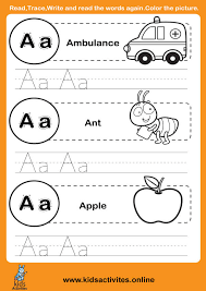 The best way to teach children . Letter Tracing Worksheets Free Printable Alphabet Kids Activities
