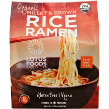 Everyone needs something to replace typical high carb items like noodles, bread, buns and more on the keto diet. Lotus Foods Organic Millet Brown Rice Ramen Noodles 1 87 Lbs Costco