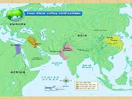 Land near the yellow and yangtze rivers is labeled d. Early River Civilizations Nile River Valley Civilization The