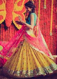 Diy Golden Yellow Art Silk Lehenga Choli Mehndi Dress Indian Wedding Outfits Mehendi Outfits