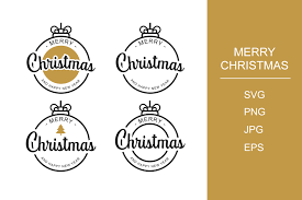 Download Merry Christmas And Happy New Year 1 Graphic By Khanisorn Creative Fabrica SVG Cut Files