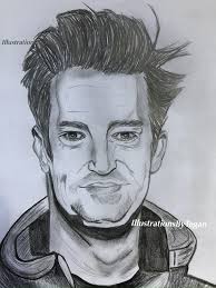 Just over halfway through my Matthew Perry portrait ❤️ You can find me at  Leanne's Sketches if you would like to follow along and see the portrait  when it's finished ❤️