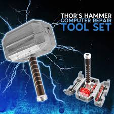 Xtremepowerus 13lbs dent puller w/slide hammer auto body truck repair automotive hammer puller repair frame set with carrying case. Marvel Avengers Thor S Hammer 30 Piece Tool Set Mjolnir Toolbox All In One Kit Walmart Com Walmart Com