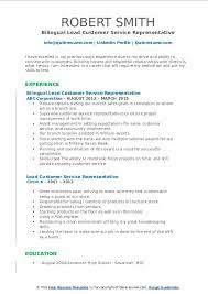 lead customer service representative